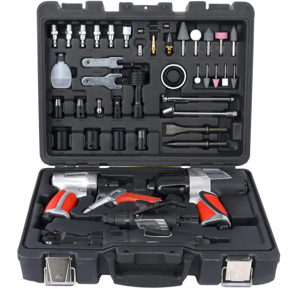 44 Piece Professional Air Tool Accessory Kit Impact Wrench Air Ratchet Set g-h