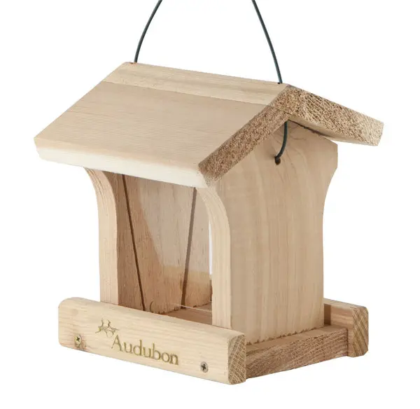 Audubon NARANCH1 Natural Inland Cedar Bird Feeder 8.75 Inch Hand Crafted