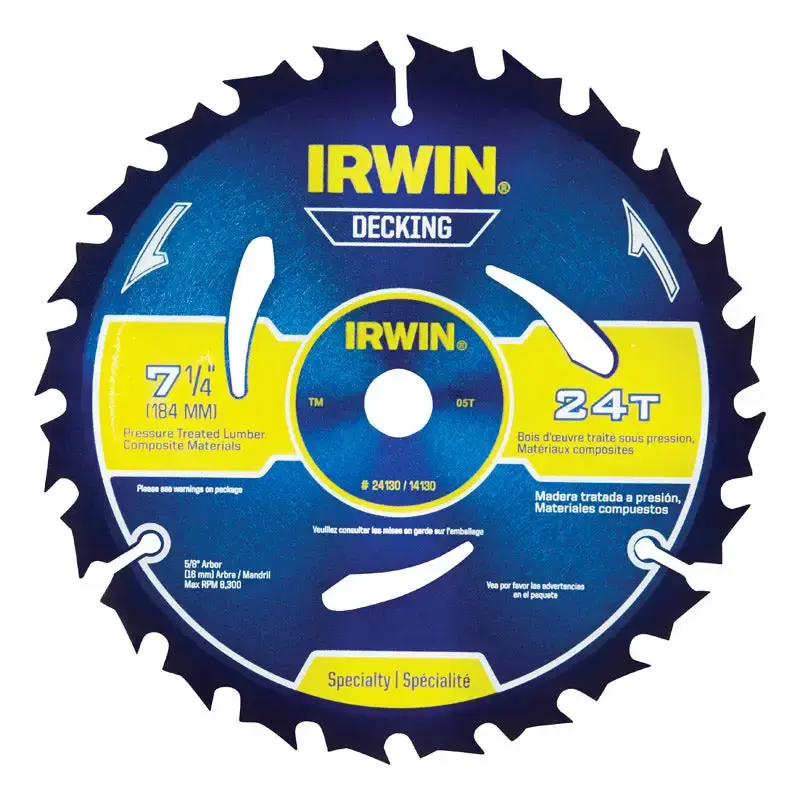 Irwin Marathon 6-1/2 Inch Classic Carbide Circular Saw Blade 18 Teeth - Versatile Cutting
