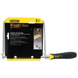 Coping Saw 3 Carbon Steel Blades and Cushion Grip Woodworking STANLEY