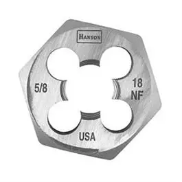 Hexagon Fractional Die National Fine Thread 5/8-Inch x 18 Metalworking Irwin