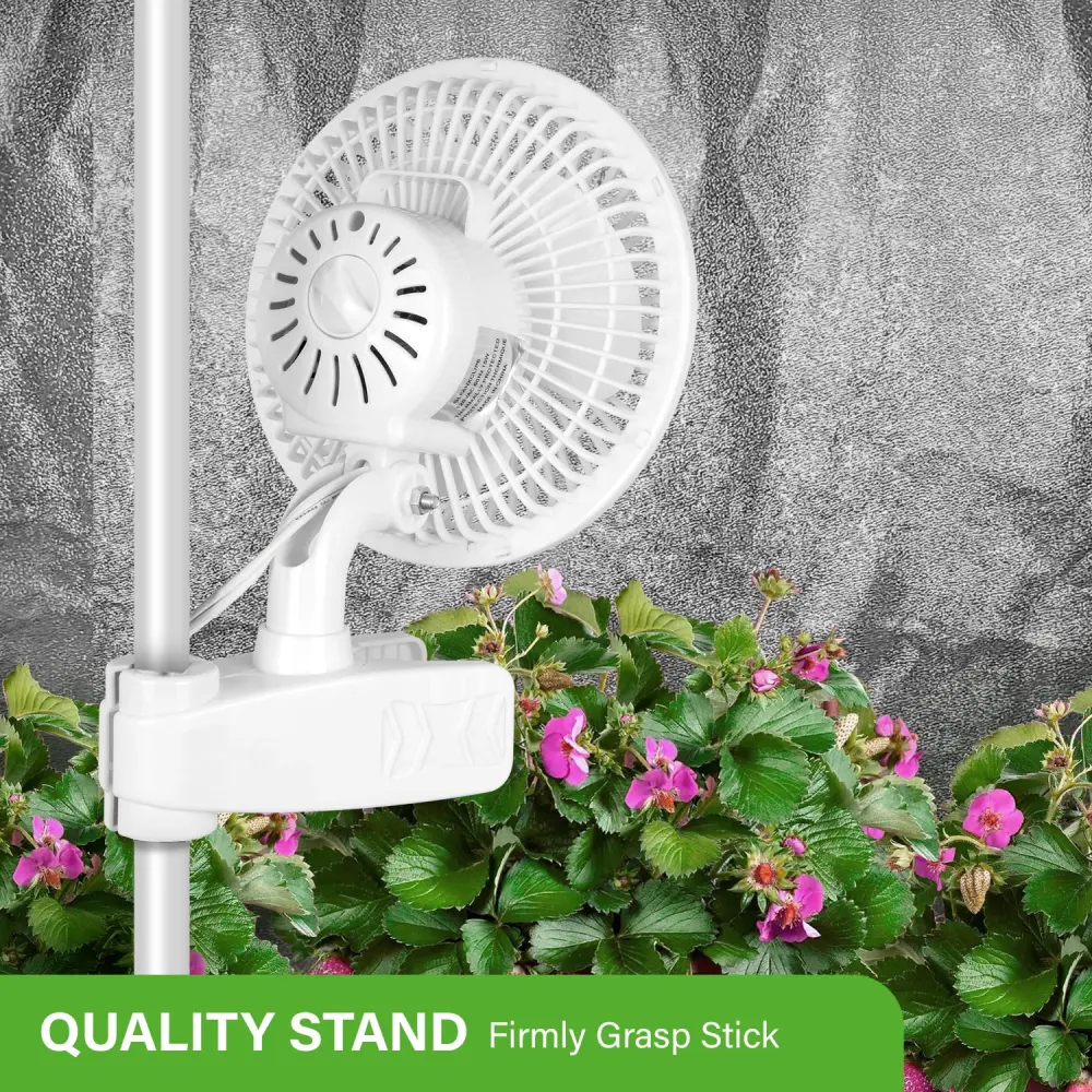 Healsmart 6 Inch Grow Tent Clip Fan, Manually Adjustable Monkey Fan Indoor Plants w1134dhs