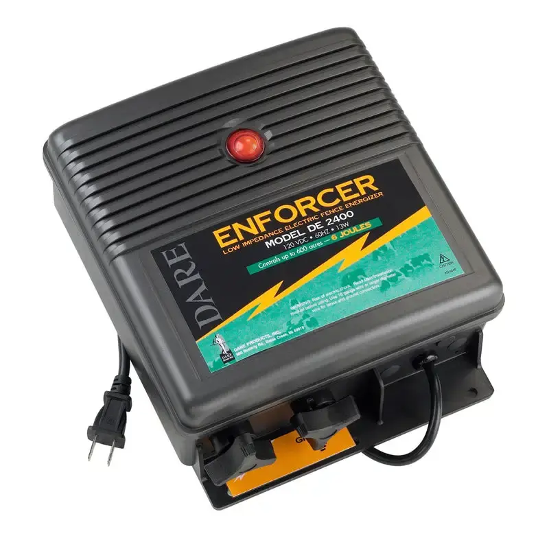 Dare Enforcer 110V Electric Powered Fence Energizer 600 Acre Black Livestock Control