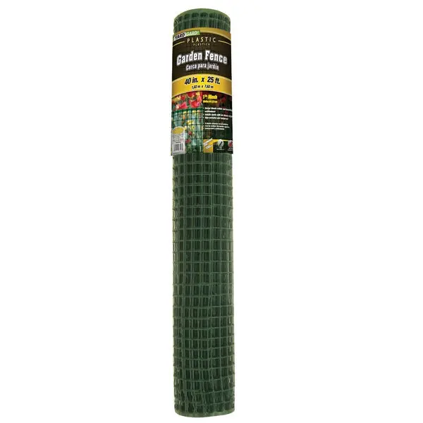 YardGard 889250A Plastic Garden Fence Green 1 Inch Mesh 40x25 Feet Landscaping
