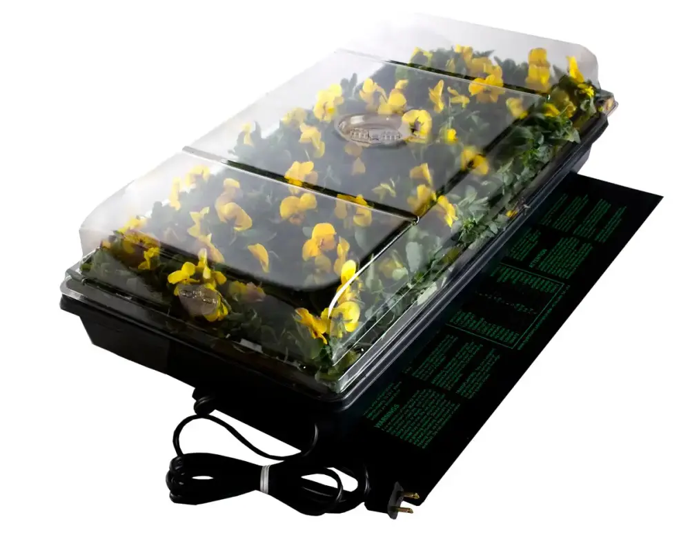 Hydrofarm CK64050 Germination Station Heat Mat Tray 72 Cell Pack and Dome