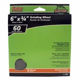 Medium Grinding Wheel, 6 x .75 x 1-. Metal and Wood GatorGrit