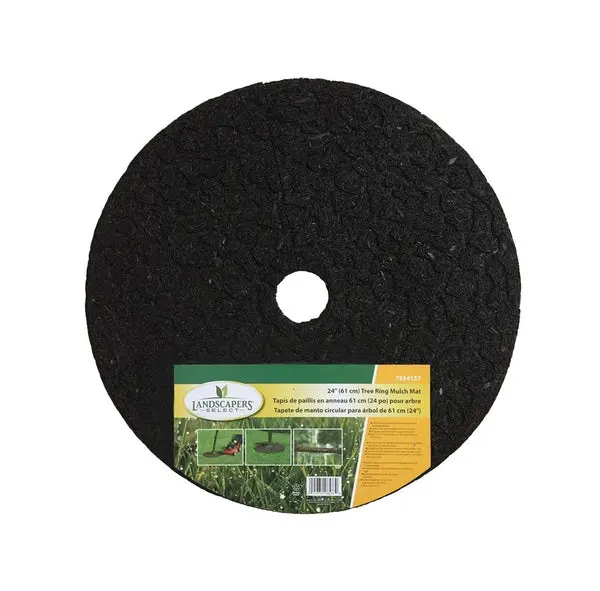 Landscapers Select M-10101-3L Dark Brown Tree Ring Mulch Mat 24 Inch