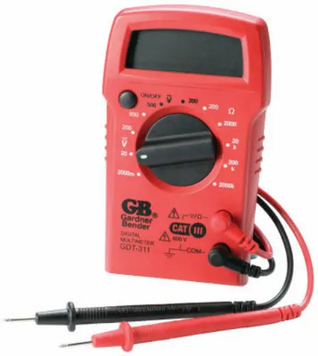 Gardner Bender GDT-311 Digital Multimeter 3 Function Basic Electrical Testing