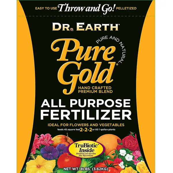 Dr. Earth 759 Pure Gold Organic & Natural All Purpose Fertilizer 8 Pounds