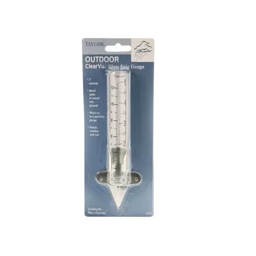 Taylor 2710N Glass Rain Gauge 7/8 x 5-1/2 Inches