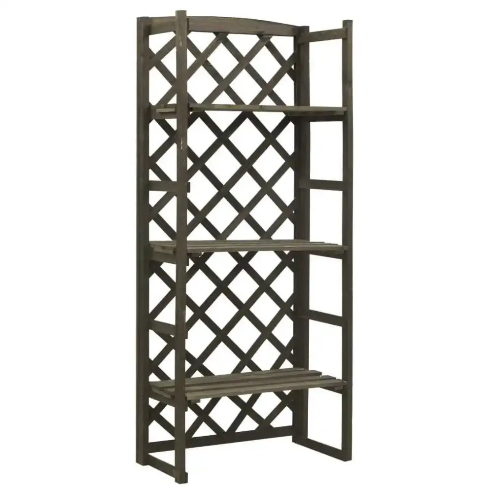 Raised Bed Trellis 33.5x15x59.1 Inches Solid Acacia Wood Outdoor Garden Planter Phoenix Dropship