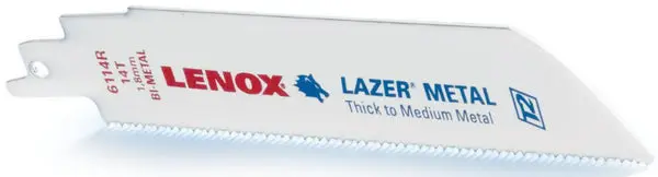 Lenox 24902T6114R Lazer Bi-Metal Reciprocating Saw Blades 14 TPI 6 Inch 2-Pack