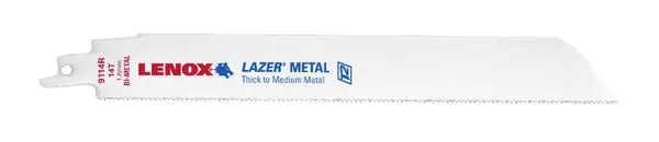 Lenox 24906T9114R Lazer Bi-Metal Reciprocating Saw Blades 14 TPI 9 Inch 2-Pack