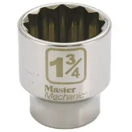 1-3/4-Inch 12-Point Socket Professional Mechanics Master Mechanic