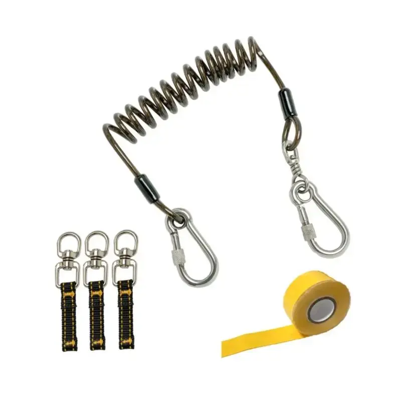 DeWalt Polyester Coiled Tool Tether Kit 2 lb Capacity Assorted 5 Piece Set