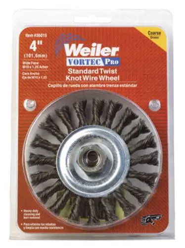 Weiler 36015 Vortec-Pro Standard Twist Knob Wire Wheel 4 Inch